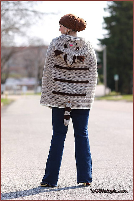 Kitty Cat Crochet Poncho