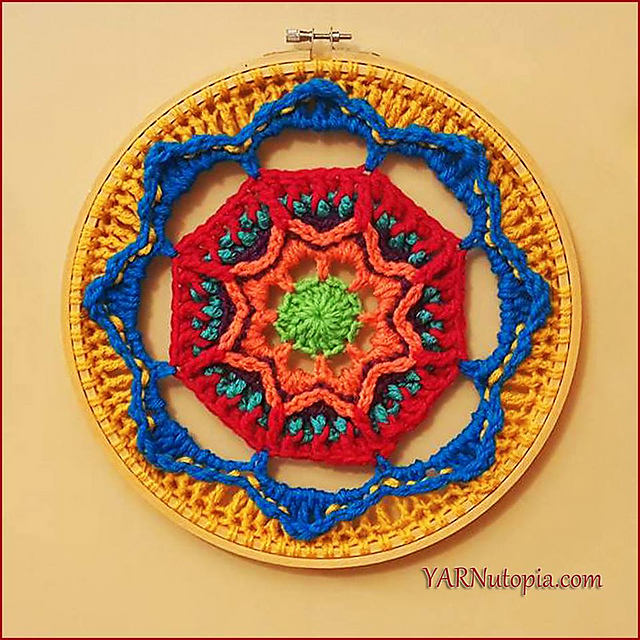 Mandala in an Embroidery Hoop