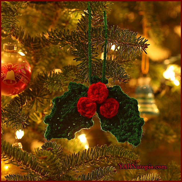 Holly and Berries Ornament