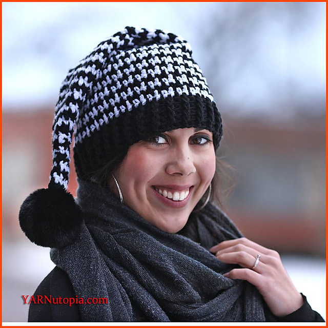 Houndstooth Stocking Hat