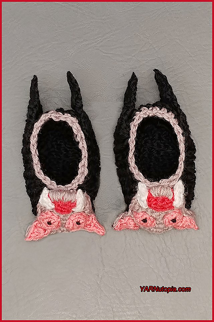 Vampire Bat Baby Booties