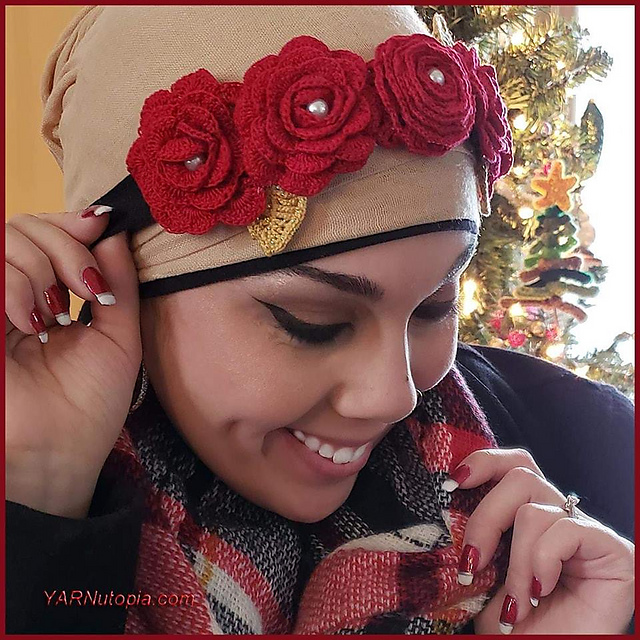 Rose Flower Headband