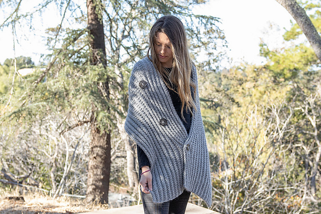 Blanket Button Shawl