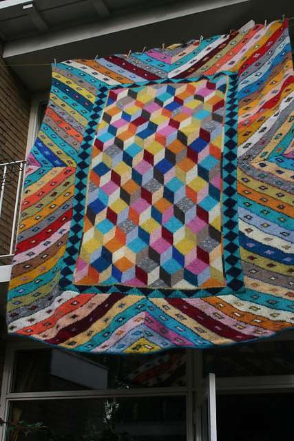 Tumbling Blocks Bedcover