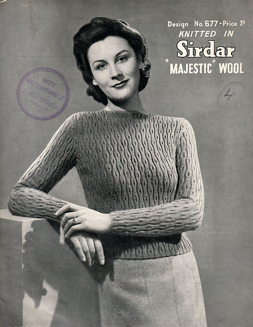 Lady's Jumper in Drop Stitch 677