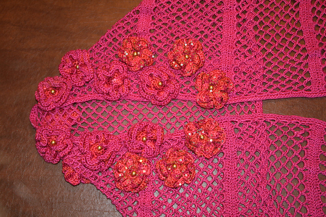 Floral Belted Shawl