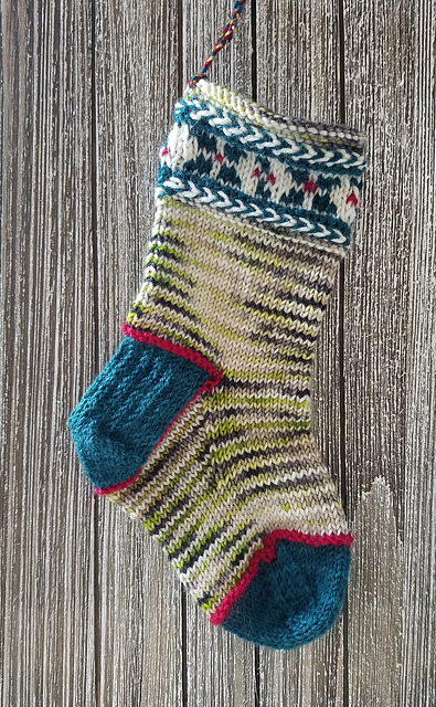 Holly Trimmed Stocking