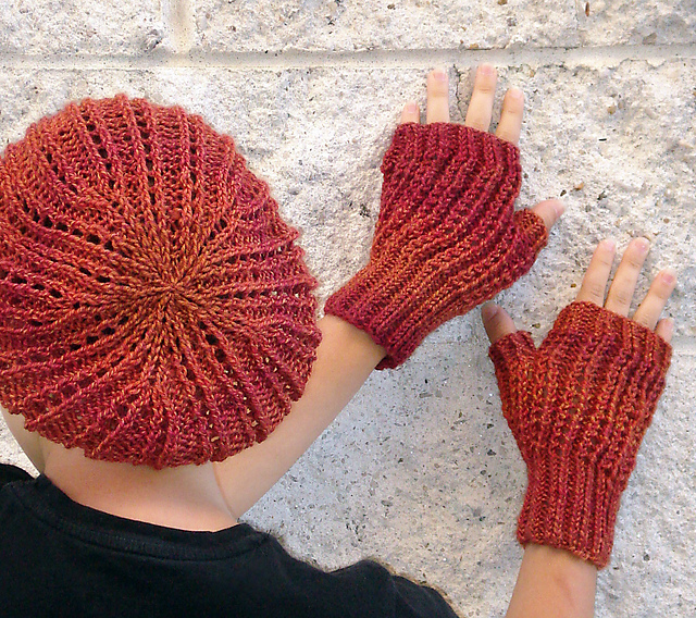 Painted Sky Fingerless Gloves