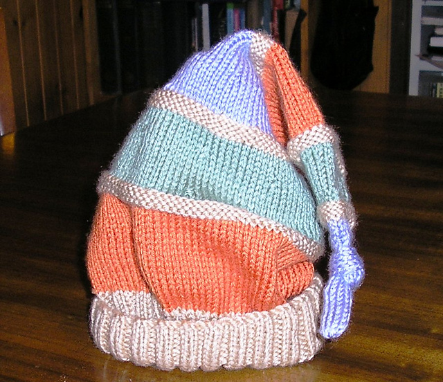 Conical Hat with Purl Ridges