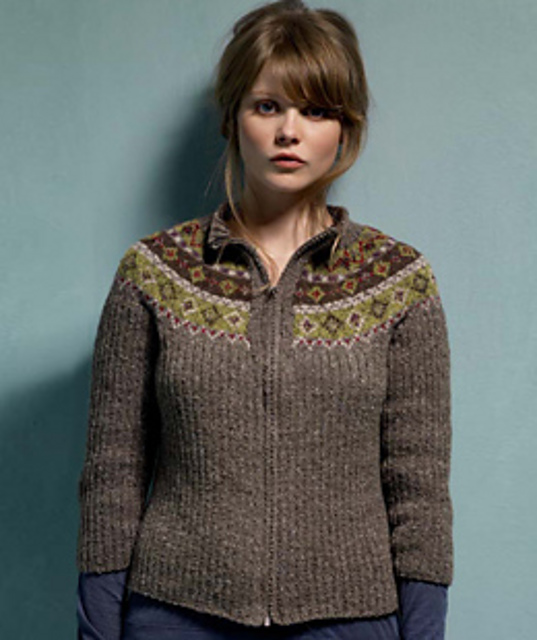 Rib and Fairisle Cardigan