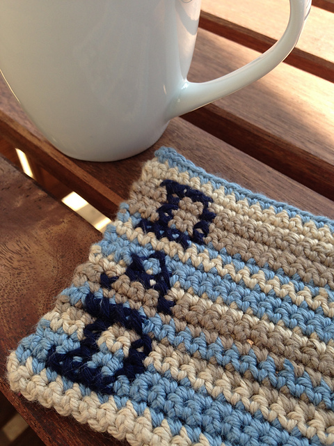 Striped coaster for Fathers Day