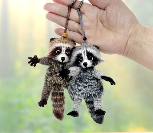 Ravelry: Little Raccoon keychain. pattern by Natali Batluk