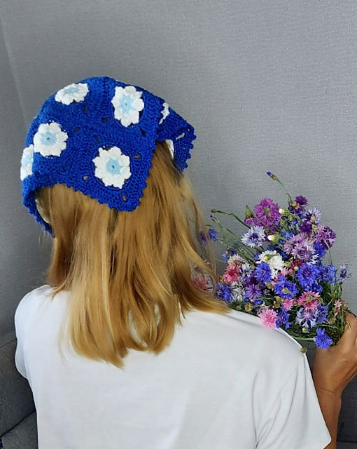 Bandana made of granny squares