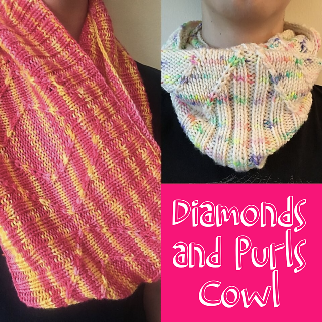 Diamonds and Purls Cowl