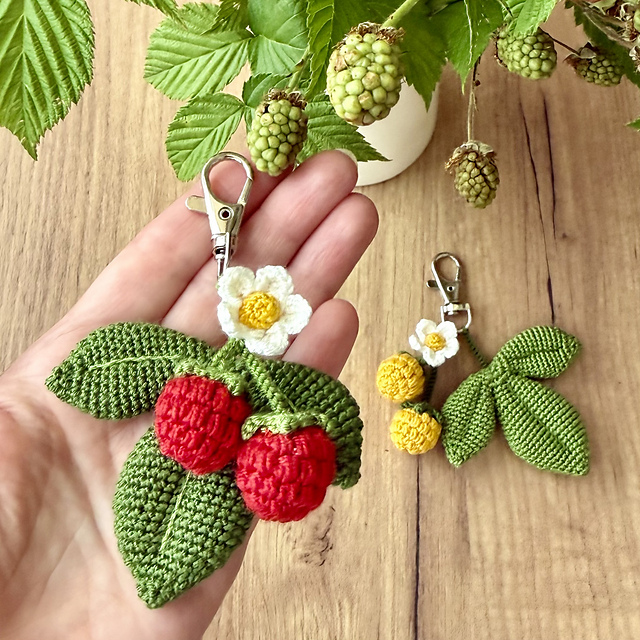 Wild Raspberry Keychain