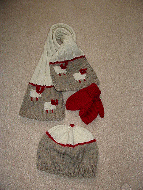 Child's Sheep Scarf