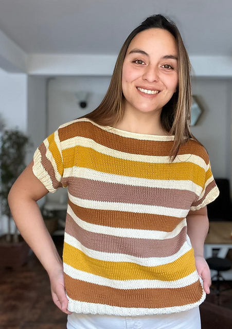 Polera Franjas de Algodon