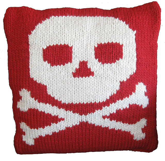 Skull and Crossbones Cushion Cover