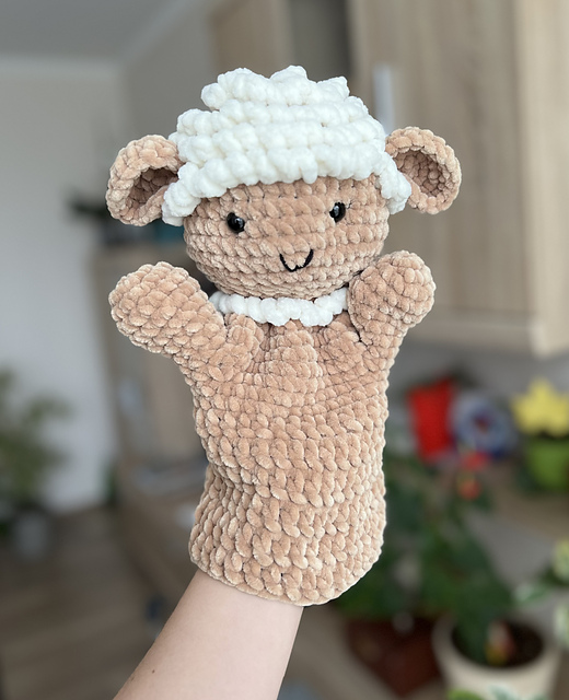 Sheep hand puppet