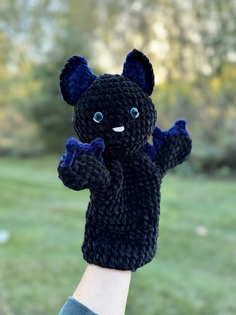 Bat hand puppet