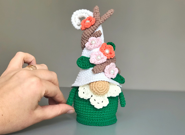 Apple Blossom Flower Gnome