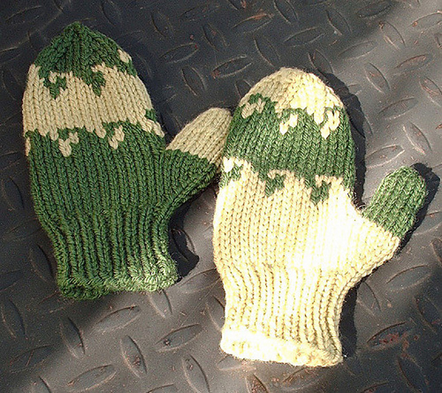 Shipping Green Water Mittens