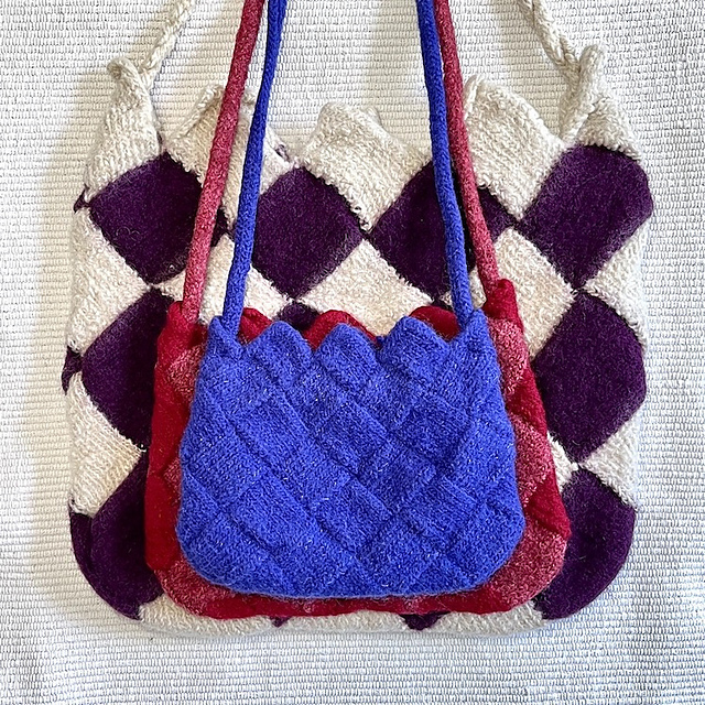 Entrelac Trifecta (formerly Three Bags Fulled)