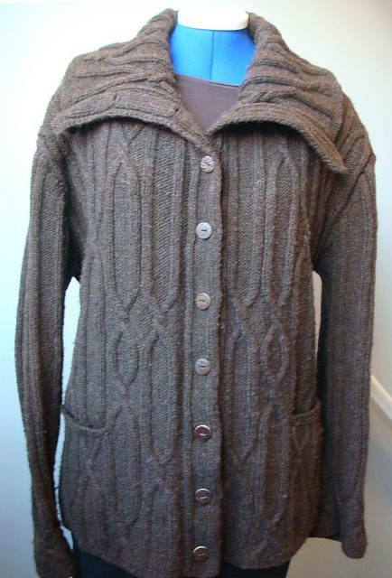 Tree Bark Cabled Cardi