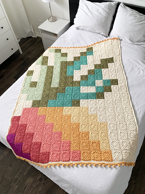 Pineapple Granny Square Blanket