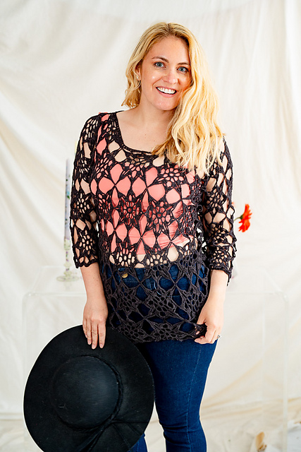 Midnight Meadow Lace Top
