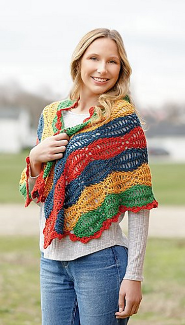 Crocheted Leaves Wrap