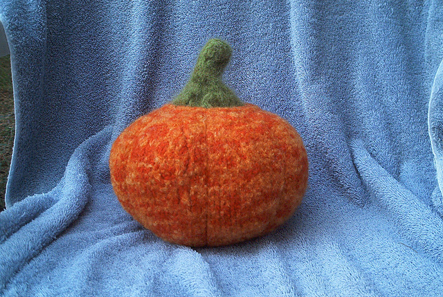 Felted Pumpkin in the Round