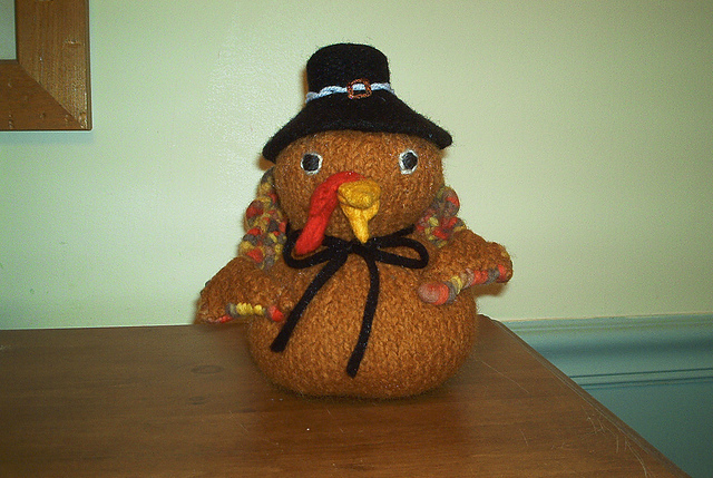 Felted Thanksgiving Turkey with Pilgrim Hat
