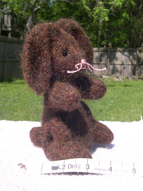Knitted/Felted Brown Rabbit