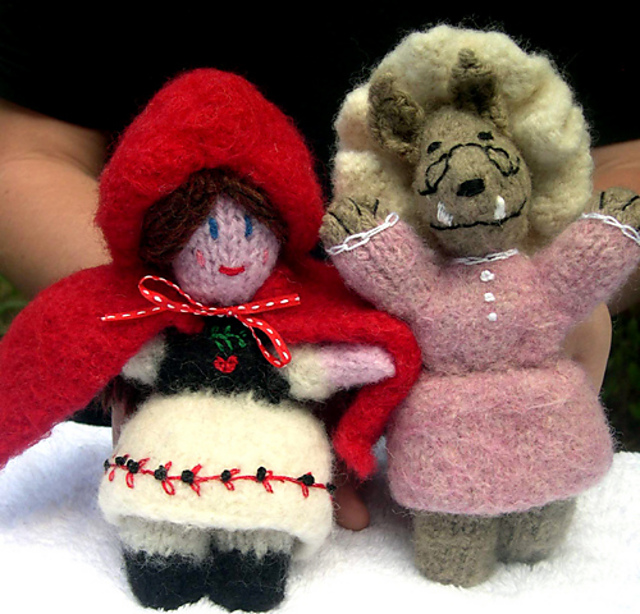 Red Riding Hood and Wolf in Grandma's Clothing