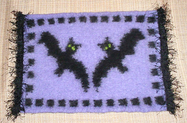 Halloween Felted Bat Mat