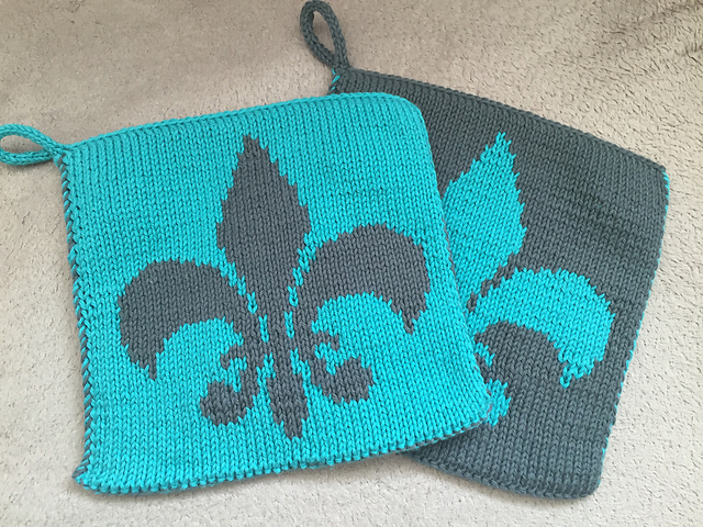 Fleur de Lis Topflappen Chart