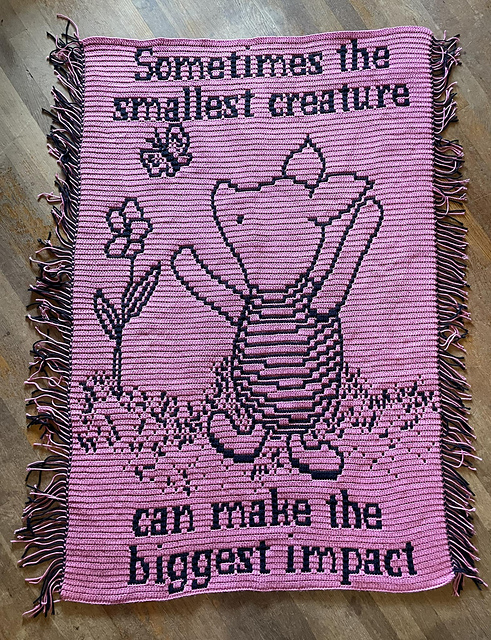Classic Pooh Piglet's Big Impact mosaic blanket