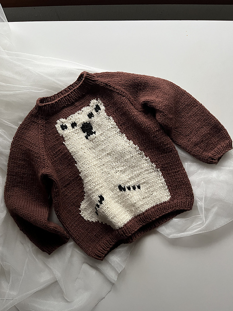 Ravelry: Kids sweater Polar bear pattern by Olga Lotas