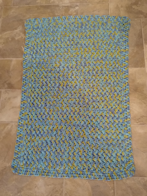 Bean Stitch Bath Mat