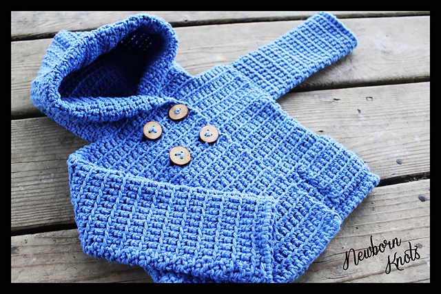 Hooded Baby Sweater Coat with Pockets #016
