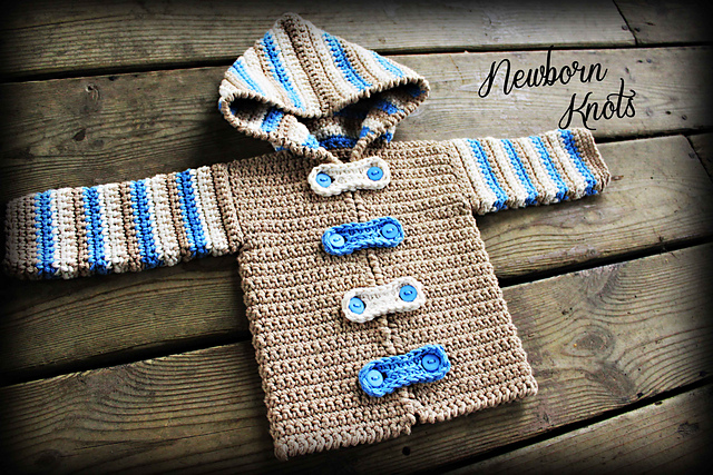 #27 Baby Striped Hoodie Sweater/Cardigan