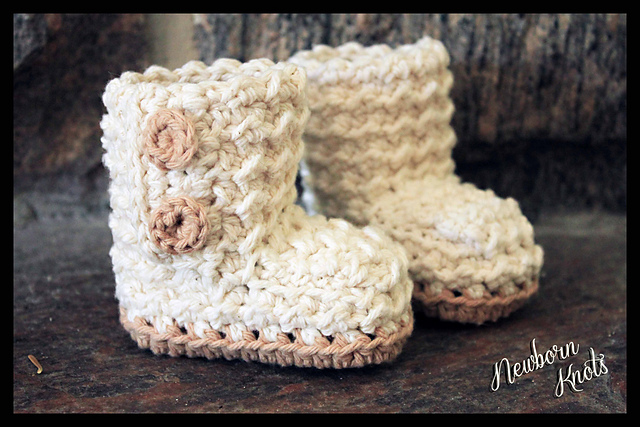 Boys or Girls Textured Button up Booties. #30