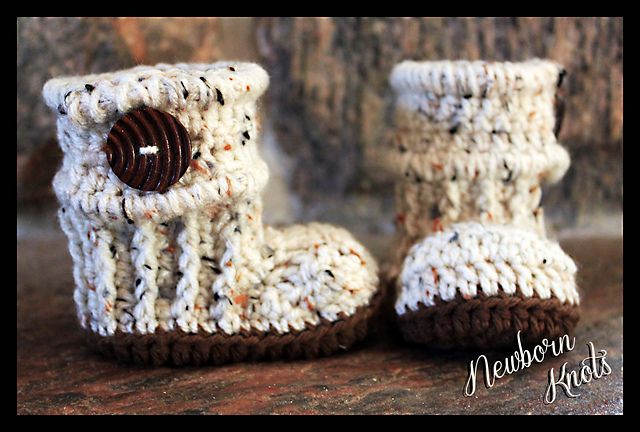 Dual Ribbing Baby Booties. #39