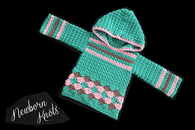 Baby Boy or Girls Pullover Hooded Sweater. #048