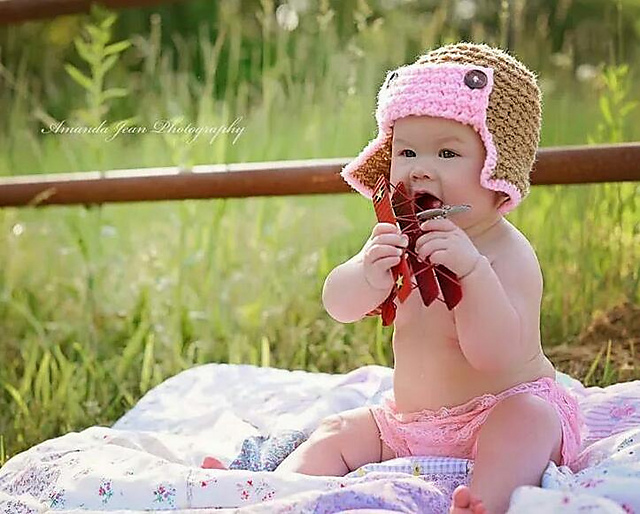Boys or Girls Easy Textured Aviator Hat. #33