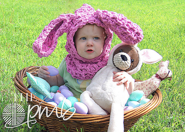 Floppy Bunny Hooded Cowl. #64