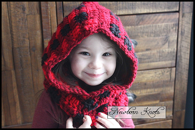 #98 Playful Plaid Hooded Cowl