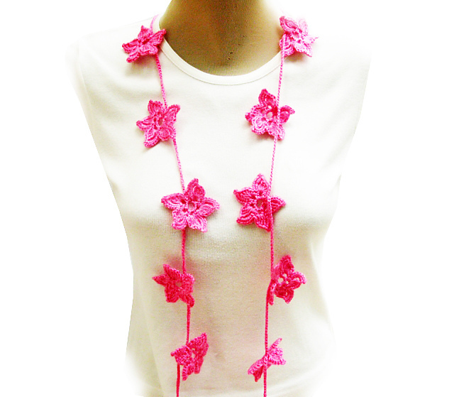 Lariat Flower Necklace
