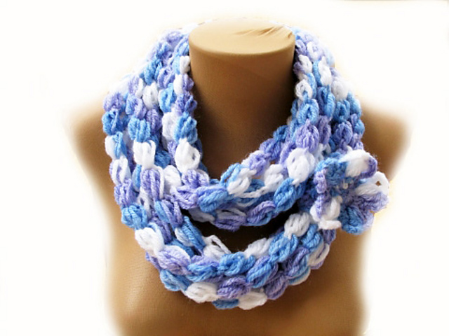 Puff Stitch Infinity/Loop Scarf